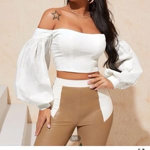 Off shoulder crop top